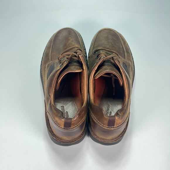 Clarks Unstructured UN Unnature Time Brown Leather Lace Up Shoes Men's Size 11.5 - Picture 6 of 11